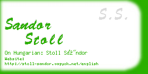 sandor stoll business card